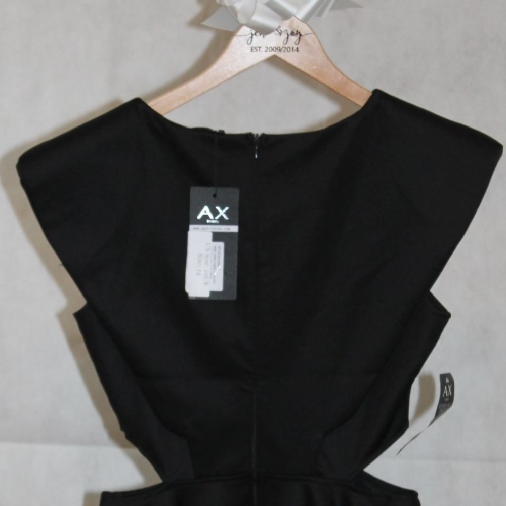AX Paris Scuba Cut Out Black Skater Dress